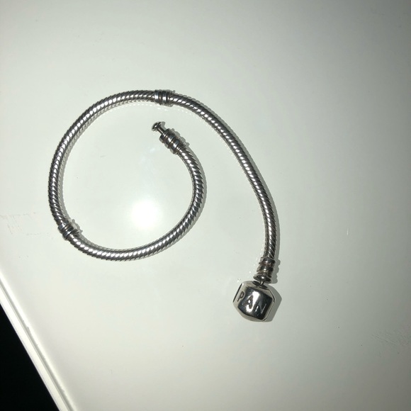 Silver Pandora Moments Snake Chain Bracelet - Picture 4 of 5